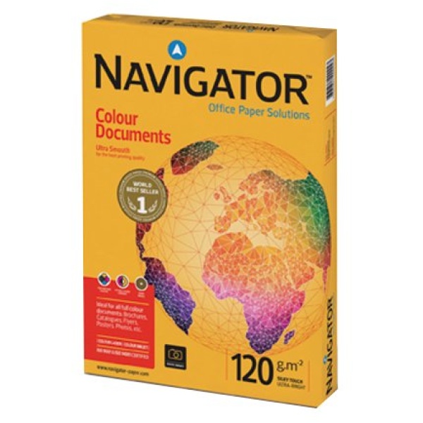 Carta A4 Navigator Colour Documents per fotocopie (120 gr) - 8 risme da 250  fogli