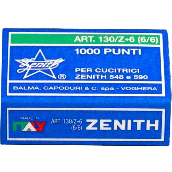 Punti metallici Zenith mm.6x4 (1.000 pz.)