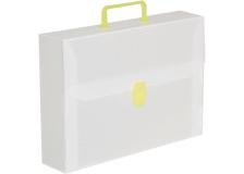 valigetta scuola portadocumenti rigida plastica gialla porta disegni con  manico